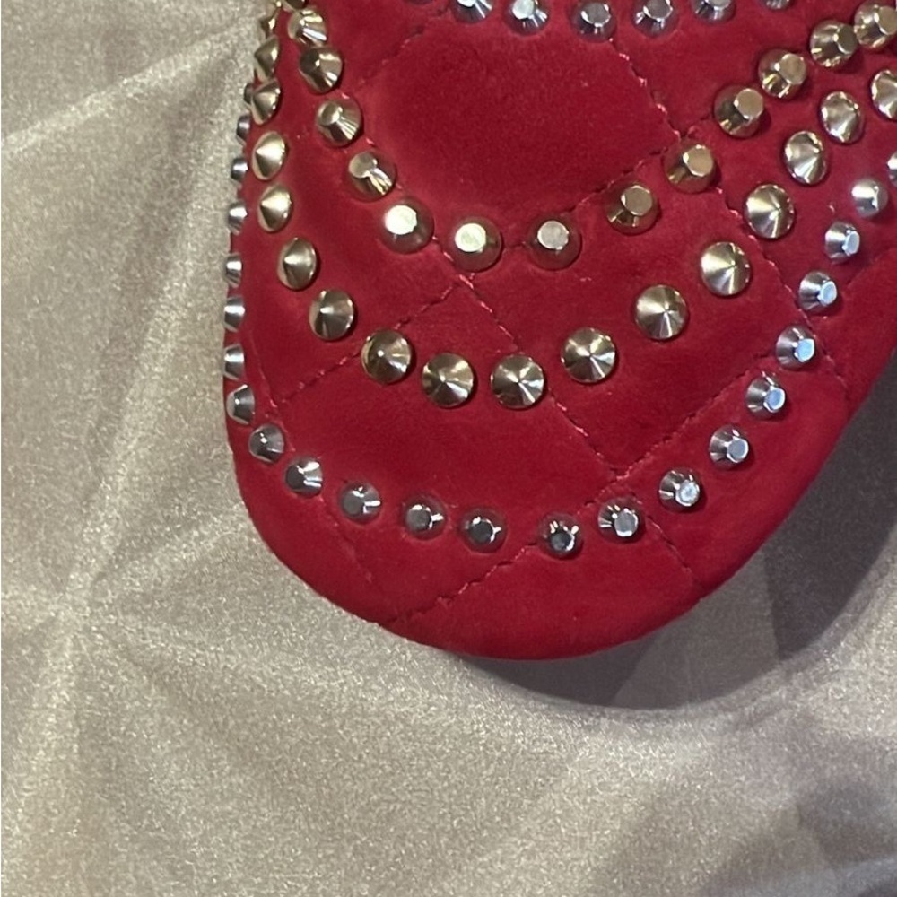 AGL Red Studded Mary Jane Ballet Flats – Nwt Multiple Sizes made in Italy - Picture 7 of 7